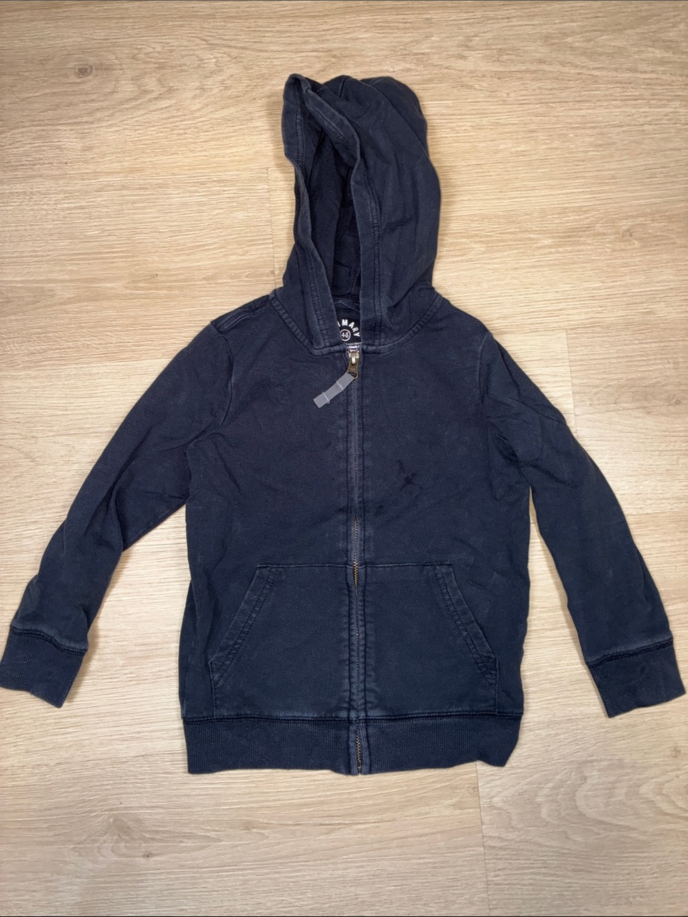 Primary Kids Black Full-Zip Hoodie Sweatshirt